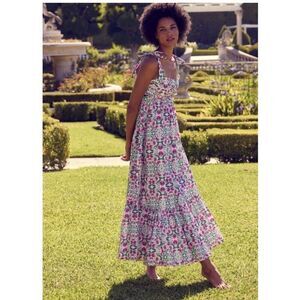 Misa Los Angeles Serafina Maxi Dress Spring Fuchsia Mix Size  XS